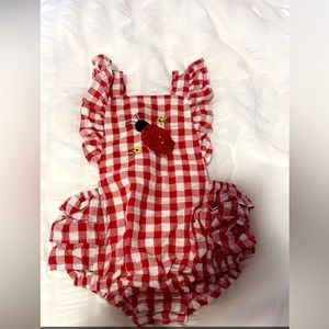 Girls summer ladybug outfit